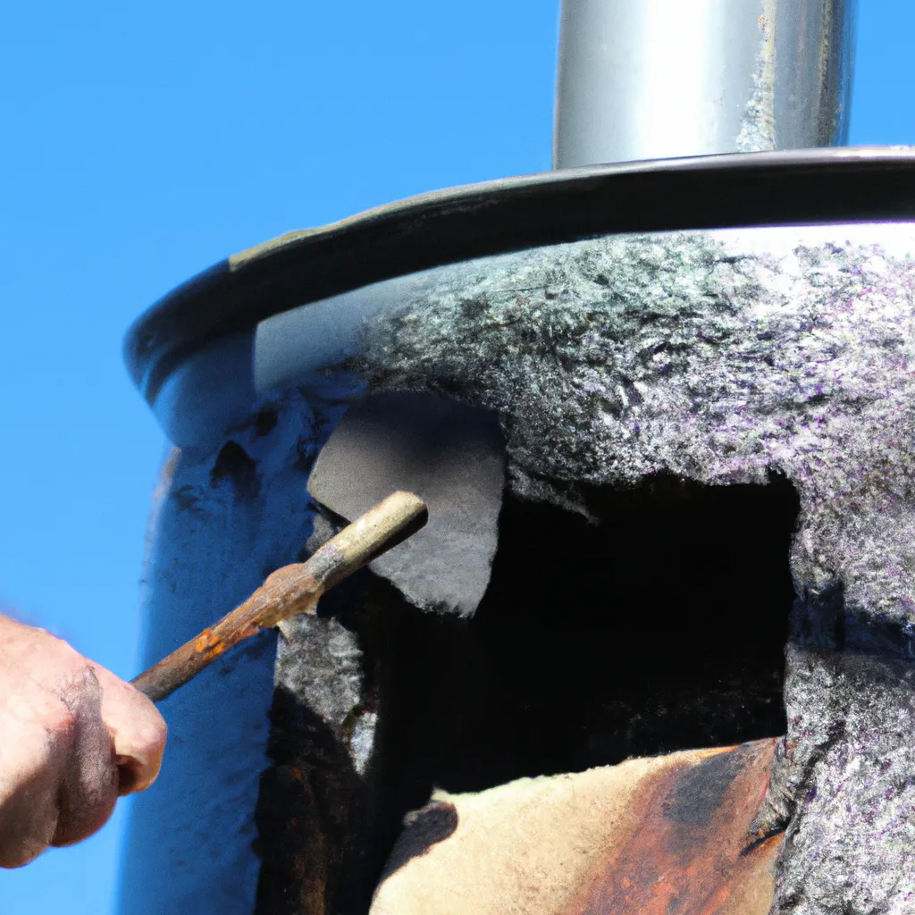 Czyszczenie komina ze smoły i sadzy